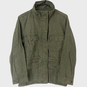 Madewell Surplus Jacket Women's Small Army Green Utility Full-Zip Long-Sleeve
